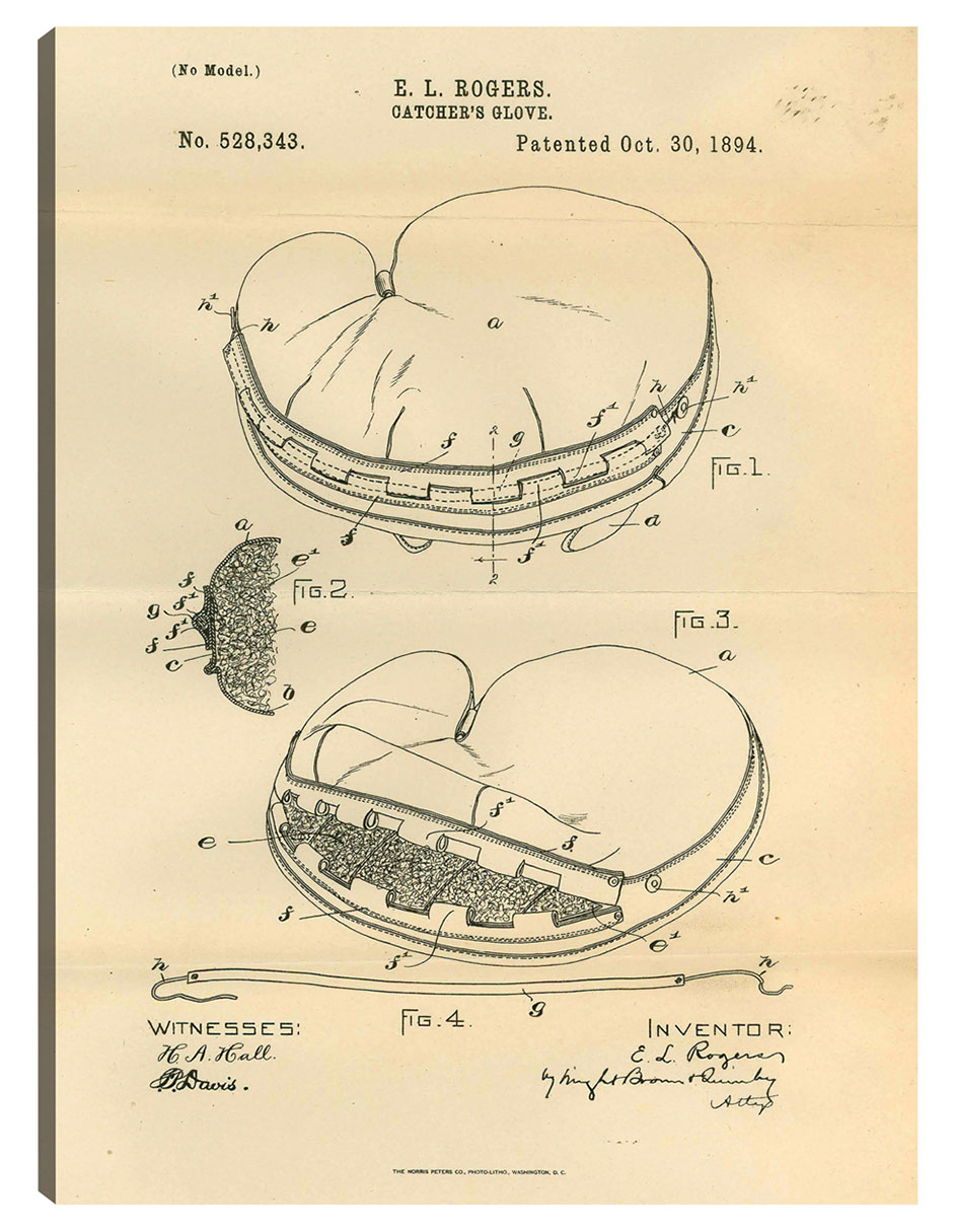 Foto 1 | Cuadro Decorativo - Guante De Cazador De Patentes, Inventor: Elroy L. Rogers, - 107x143 - Fine Art Tj
