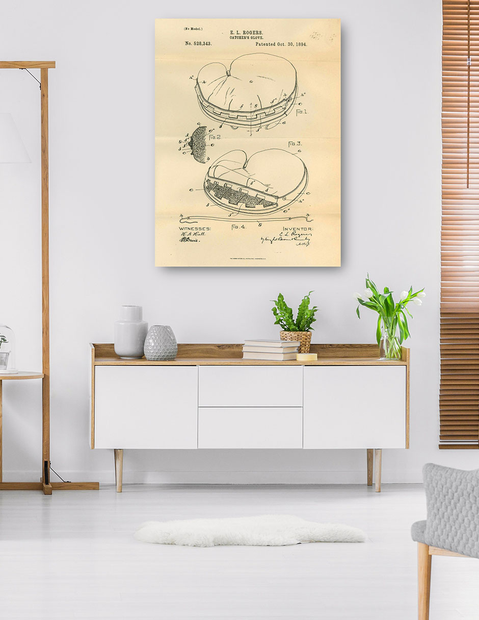 Foto 5 | Cuadro Decorativo - Guante De Cazador De Patentes, Inventor: Elroy L. Rogers, - 107x143 - Fine Art Tj