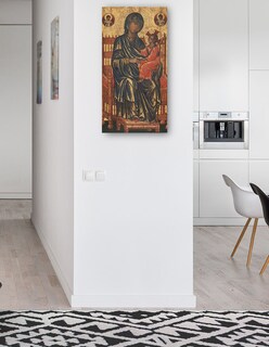Foto 4 | Cuadro Decorativo - La Virgen Y El Niño Entronizados, C. 1250/1275- Constantinople - Religión - 46x89 - Fine Art Tj