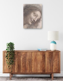 Foto 2 | Cuadro Decorativo - La Cabeza De La Virgen En Vista De Tres Cuartos Hacia La Derecha - Leonardo Da Vinci - 28x36 -