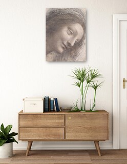 Foto 3 | Cuadro Decorativo - La Cabeza De La Virgen En Vista De Tres Cuartos Hacia La Derecha - Leonardo Da Vinci - 28x36 -