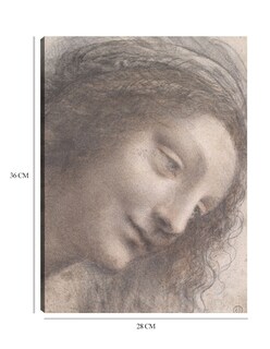 Foto 6 | Cuadro Decorativo - La Cabeza De La Virgen En Vista De Tres Cuartos Hacia La Derecha - Leonardo Da Vinci - 28x36 -
