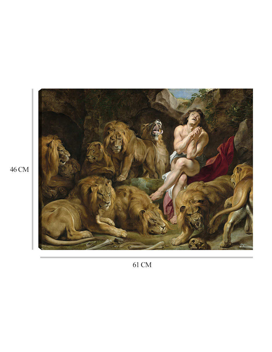 Foto 7 pulgar | Cuadro Decorativo - Daniel En El Foso De Los Leones (c. 1614-1616)- Peter Paul Rubens - Religión - 46x61 - Fine Art Tj