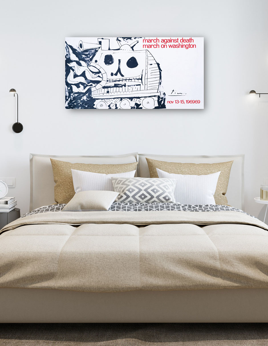 Foto 6 pulgar | Cuadro Decorativo - Marcha Contra La Muerte, Marcha Sobre Washington, - Pablo Picasso - 34x64 - Fine Art Tj