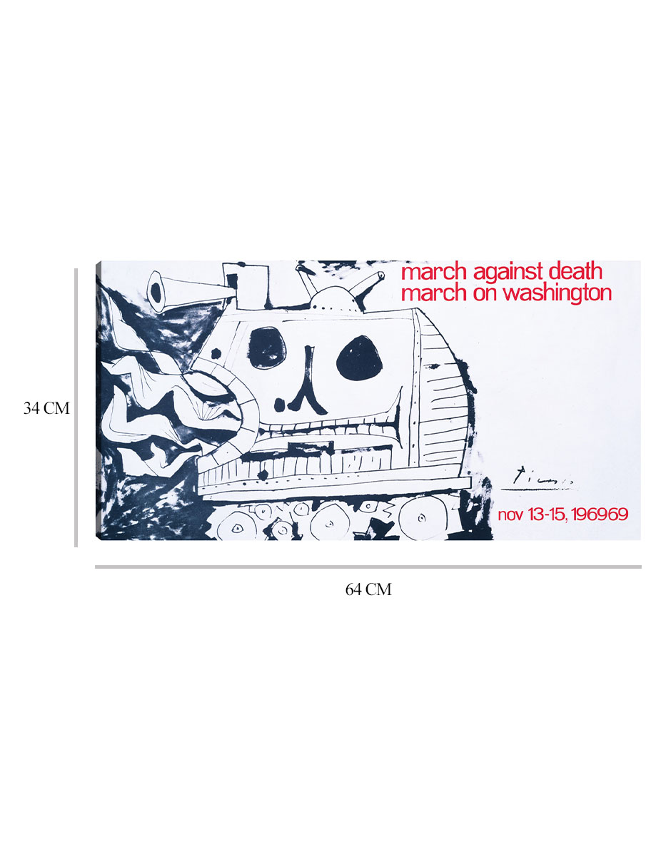 Foto 7 pulgar | Cuadro Decorativo - Marcha Contra La Muerte, Marcha Sobre Washington, - Pablo Picasso - 34x64 - Fine Art Tj