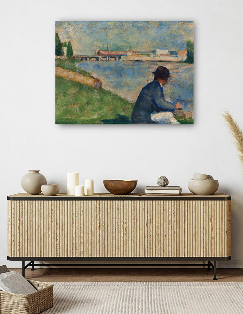 Foto 6 pulgar | Cuadro Decorativo - Estudio Para &amp,#39,bañistas En Asnières&amp,#39, (c.1883-1884)- Georges Seurat - 69x92 - Fin