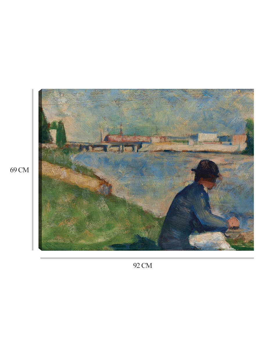 Foto 7 pulgar | Cuadro Decorativo - Estudio Para &amp,#39,bañistas En Asnières&amp,#39, (c.1883-1884)- Georges Seurat - 69x92 - Fin