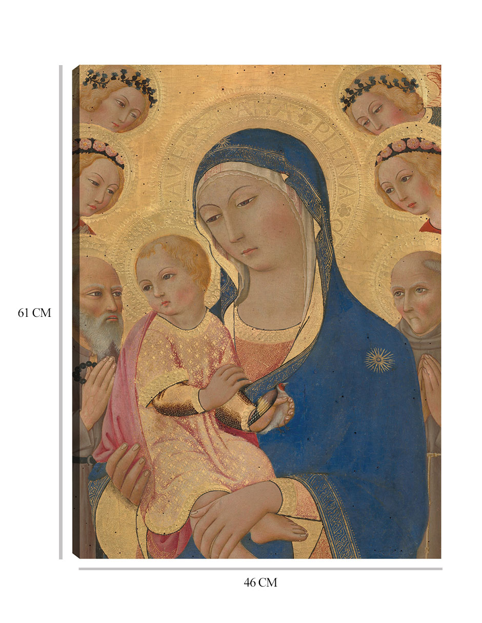 Foto 7 pulgar | Cuadro Decorativo - La Virgen Y El Niño Con San Jerónimo, San Bernardino Y Ángeles - Sano Di Pietro - 46x61 - Fine A