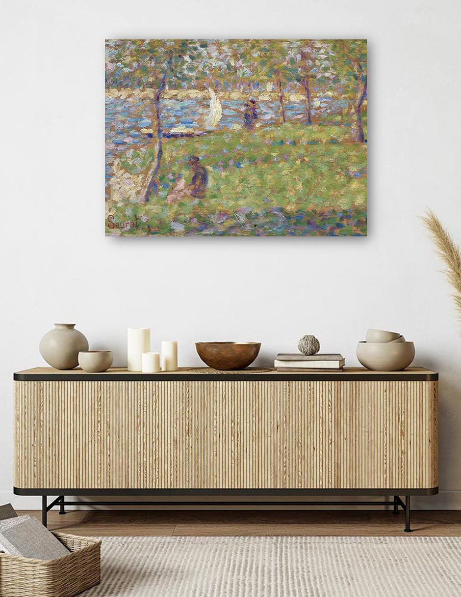 Foto 6 pulgar | Cuadro Decorativo - Estudio Para La Grande Jatte (1884-1885)- Georges Seurat - Paisaje - 69x92 - Impresión En L
