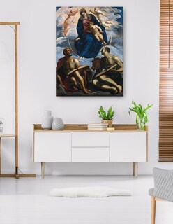 Foto 5 | Cuadro Decorativo - María Con El Niño, Venerada Por San Marcos Y San Lucas (antes De 1570)- Jacopo Tintoretto