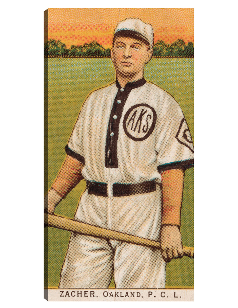 Foto 2 pulgar | Cuadro Decorativo - Zacher, Equipo De Oakland, Retrato De Tarjeta De Béisbol- Library Of Congress - 54x102 - Fine Art T