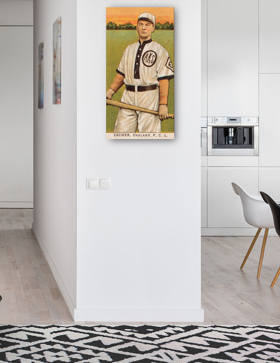 Foto 5 pulgar | Cuadro Decorativo - Zacher, Equipo De Oakland, Retrato De Tarjeta De Béisbol- Library Of Congress - 54x102 - Fine Art T