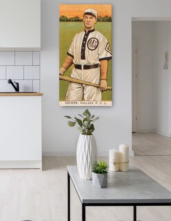 Foto 5 | Cuadro Decorativo - Zacher, Equipo De Oakland, Retrato De Tarjeta De Béisbol- Library Of Congress - 54x102 - Fine Art T