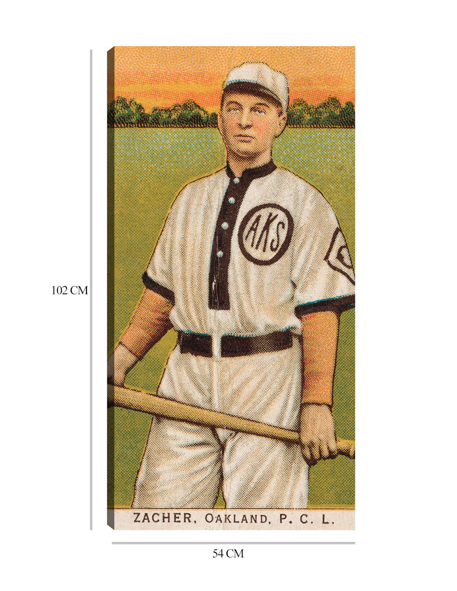 Foto 7 pulgar | Cuadro Decorativo - Zacher, Equipo De Oakland, Retrato De Tarjeta De Béisbol- Library Of Congress - 54x102 - Fine Art T