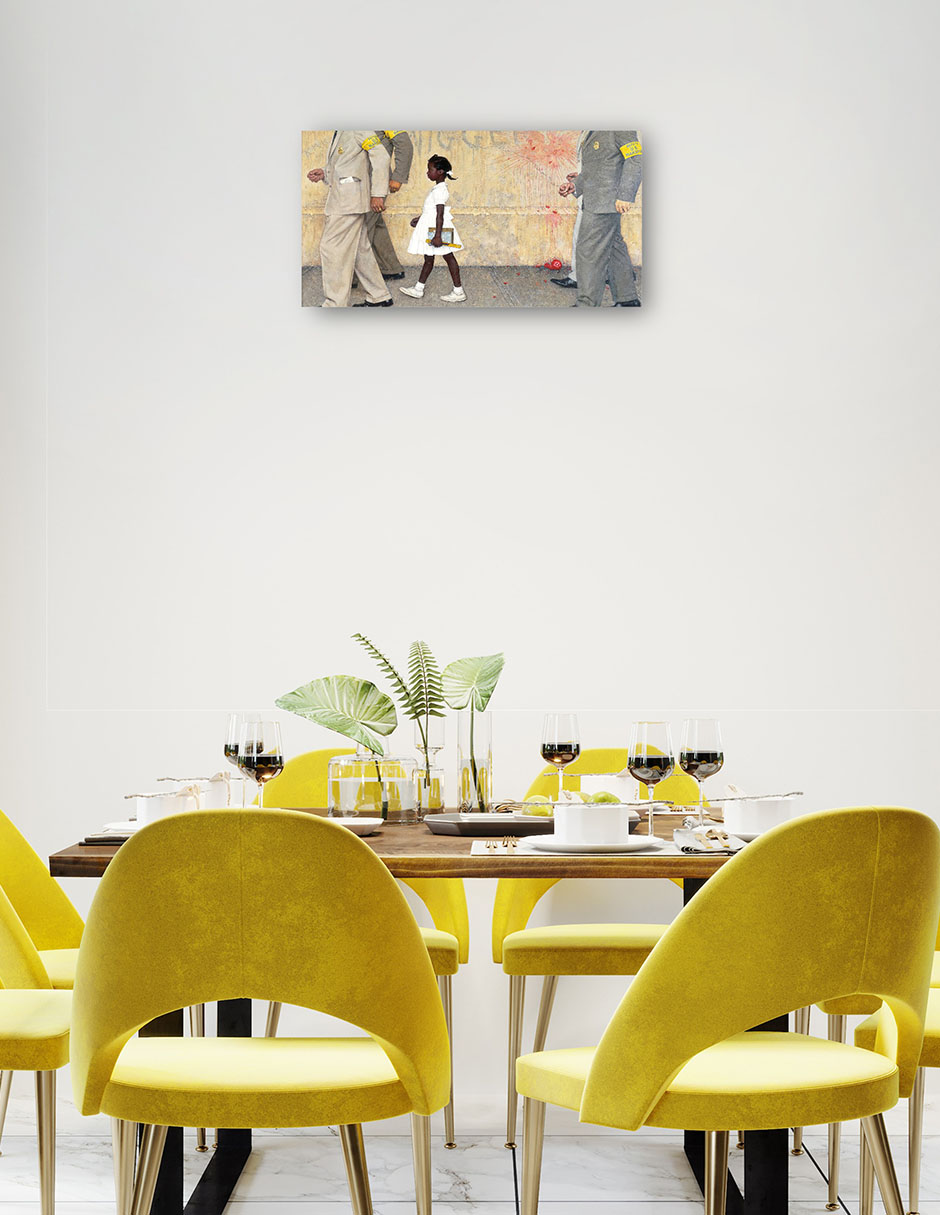 Foto 4 pulgar | Cuadro Decorativo - El Problema Con El Que Todos Vivimos (ruby Bridges)- Norman Rockwell - Fotografía - 46x89 - Fine