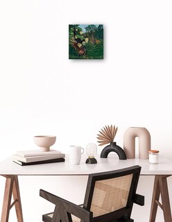 Foto 2 | Cuadro Decorativo - Lucha Entre Un Tigre Y Un Búfalo (1908)- Henri Rousseau - Animales - 31x31 - Impresión En
