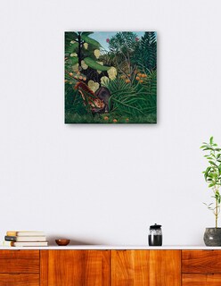 Foto 5 | Cuadro Decorativo - Lucha Entre Un Tigre Y Un Búfalo (1908)- Henri Rousseau - Animales - 31x31 - Impresión En