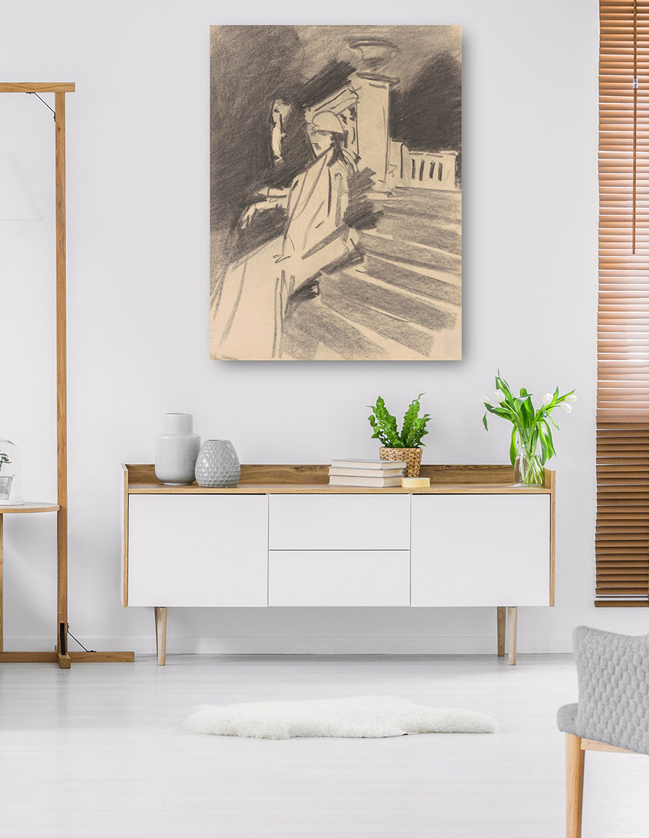 Foto 6 pulgar | Cuadro Decorativo - Junto A La Fuente, Villa Torlonia, Frascati, Italia (c. 1907)- John Singer Sargent - 46x61 - Fin