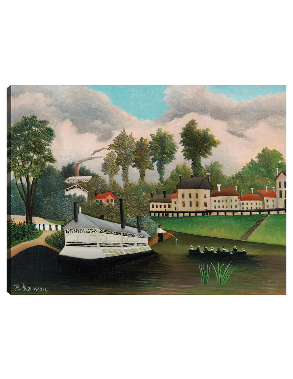 Foto 2 pulgar | Cuadro Decorativo - El Barco Lavadero De Pont De Charenton (ca. 1895)- Henri Rousseau - Paisaje - 46x61 - Fine Art Tj
