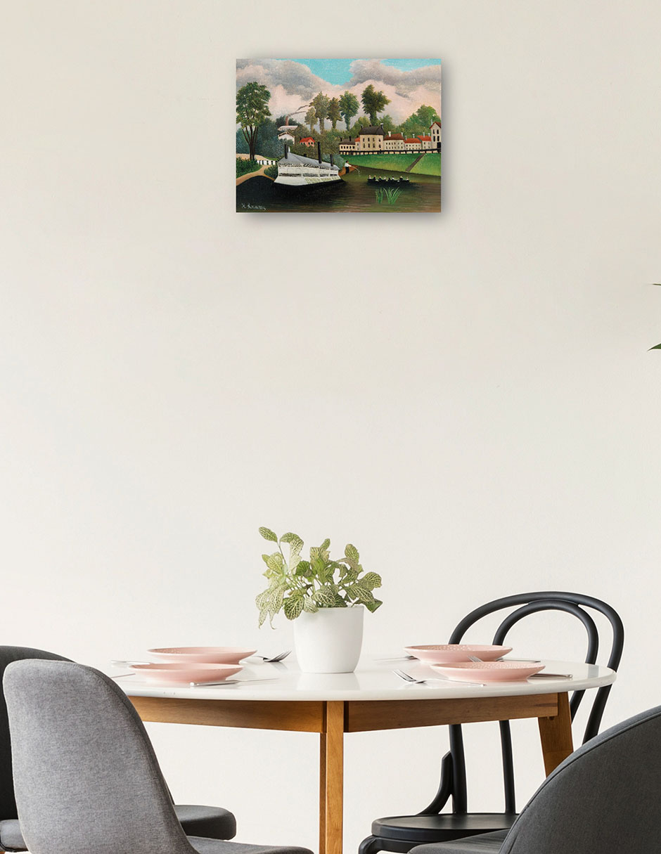 Foto 2 | Cuadro Decorativo - El Barco Lavadero De Pont De Charenton (ca. 1895)- Henri Rousseau - Paisaje - 46x61 - Fine Art Tj