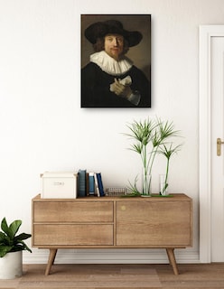 Foto 3 | Cuadro Decorativo - Hombre Con Una Partitura (1633)- Rembrandt Van Rijn - Fotografía - 77x102 - Impresión En L