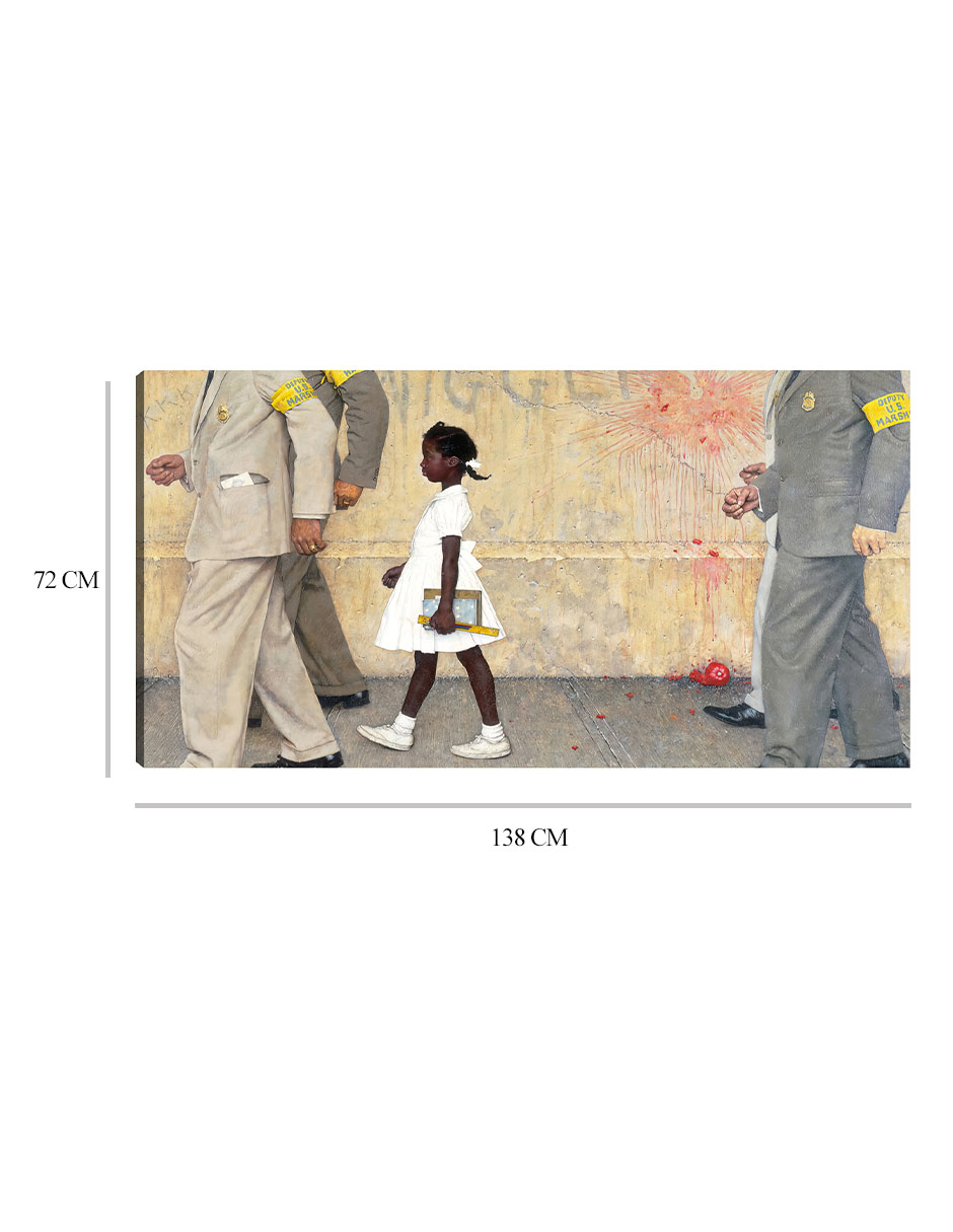 Foto 7 pulgar | Cuadro Decorativo - El Problema Con El Que Todos Vivimos (ruby Bridges)- Norman Rockwell - Fotografía - 72x138 - Fi