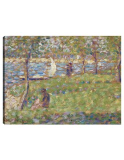 Foto 1 | Cuadro Decorativo - Estudio Para La Grande Jatte (1884-1885)- Georges Seurat - Paisaje - 46x61 - Impresión En L