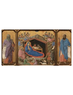 Foto 1 | Cuadro Decorativo - La Natividad Con Los Profetas Isaías Y Ezequiel, 1308-1311- Duccio Di Buoninsegna - 54x102 - Fi