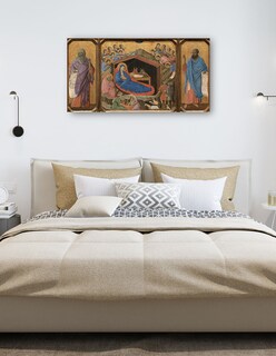 Foto 5 | Cuadro Decorativo - La Natividad Con Los Profetas Isaías Y Ezequiel, 1308-1311- Duccio Di Buoninsegna - 54x102 - Fi