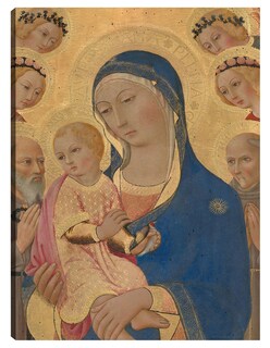 Foto 1 | Cuadro Decorativo - La Virgen Y El Niño Con San Jerónimo, San Bernardino Y Ángeles- Sano Di Pietro - 69x92 - Fine Art
