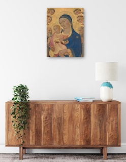 Foto 2 | Cuadro Decorativo - La Virgen Y El Niño Con San Jerónimo, San Bernardino Y Ángeles- Sano Di Pietro - 69x92 - Fine Art