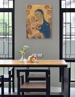 Foto 4 | Cuadro Decorativo - La Virgen Y El Niño Con San Jerónimo, San Bernardino Y Ángeles- Sano Di Pietro - 69x92 - Fine Art