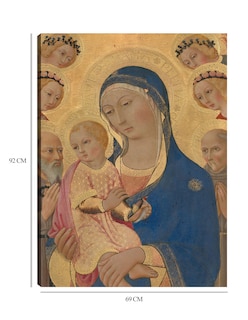 Foto 6 | Cuadro Decorativo - La Virgen Y El Niño Con San Jerónimo, San Bernardino Y Ángeles- Sano Di Pietro - 69x92 - Fine Art