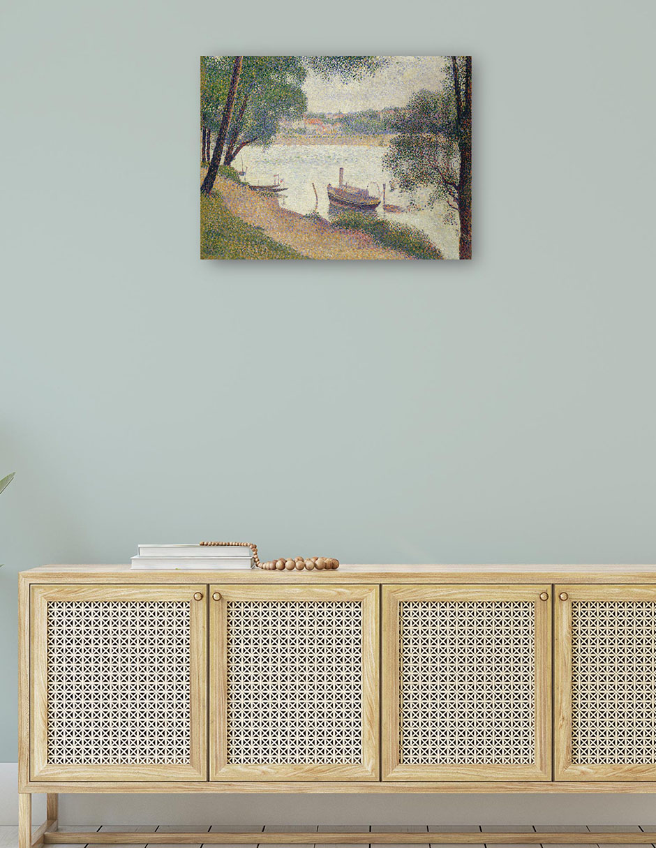 Foto 5 pulgar | Cuadro Decorativo - Tiempo Gris, Grande Jatte (hacia 1886-1888)- Georges Seurat - Paisaje - 46x61 - Fine Art Tj
