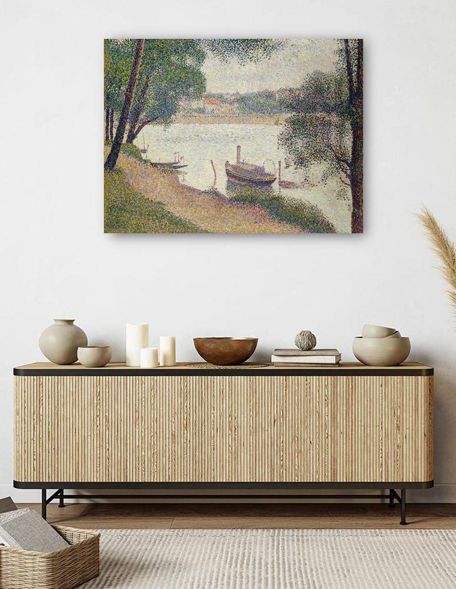 Foto 6 pulgar | Cuadro Decorativo - Tiempo Gris, Grande Jatte (hacia 1886-1888)- Georges Seurat - Paisaje - 46x61 - Fine Art Tj
