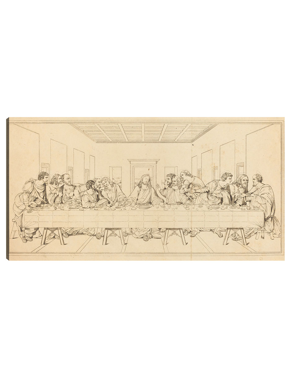 Foto 2 pulgar | Cuadro Decorativo - La Última Cena, Probablemente Del Siglo Xix.- Leonardo Da Vinci - Religión - 72x138 - Fine Art Tj