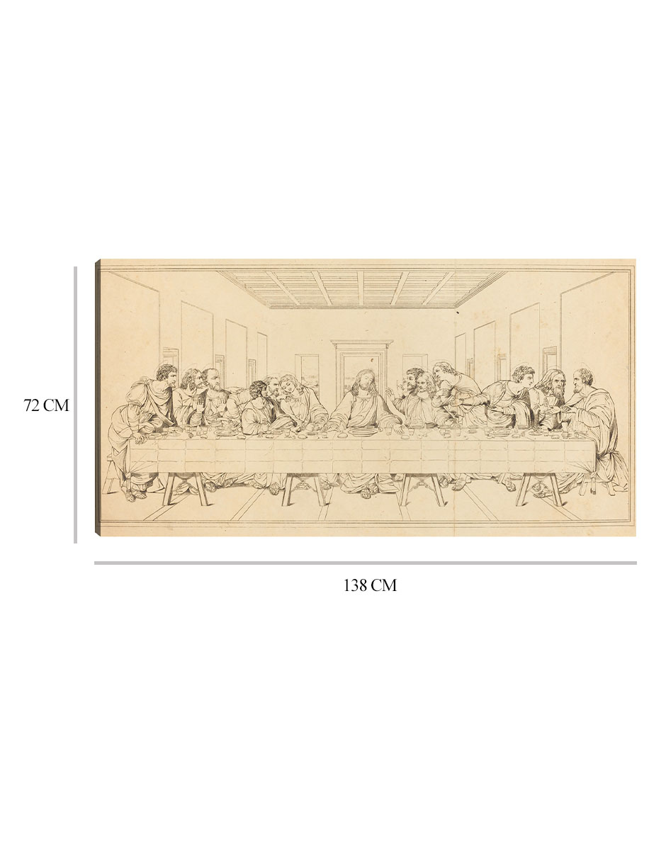 Foto 7 pulgar | Cuadro Decorativo - La Última Cena, Probablemente Del Siglo Xix.- Leonardo Da Vinci - Religión - 72x138 - Fine Art Tj