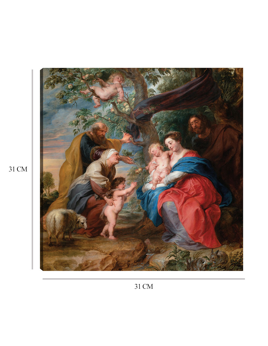 Foto 7 pulgar | Cuadro Decorativo - La Sagrada Familia Bajo Un Manzano (c. 1632)- Peter Paul Rubens - Religión - 31x31 - Fine Art Tj
