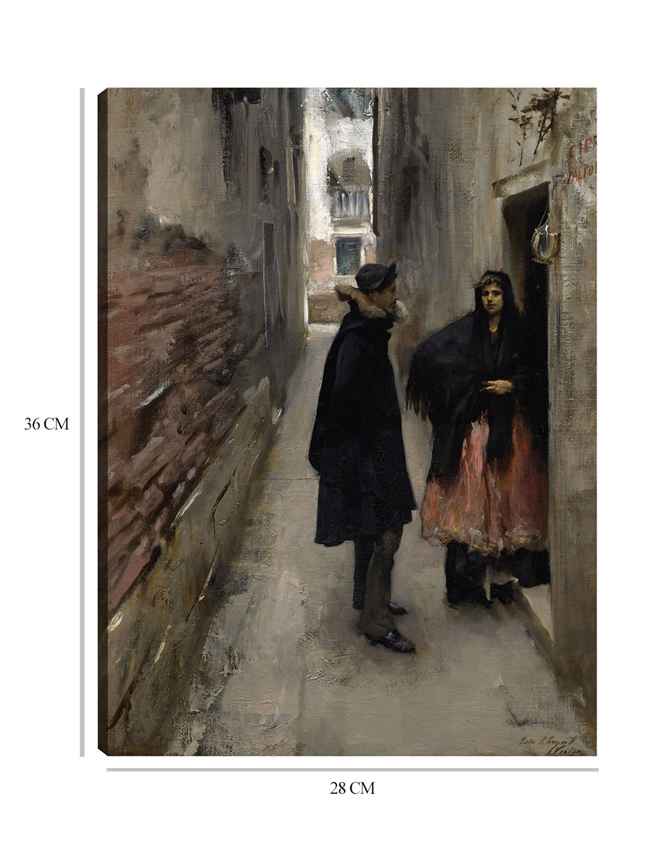 Foto 7 pulgar | Cuadro Decorativo - Una Calle De Venecia (c. 1880-1882)- John Singer Sargent - Abstracto - 28x36-impresión En L