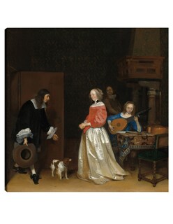Foto 1 | Cuadro Decorativo - La Visita Del Pretendiente, C. 1658- Gerard Ter Borch The Younger - Fotografía - 31x31 - Fine Art T