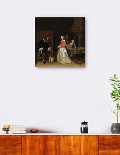 Foto 5 | Cuadro Decorativo - La Visita Del Pretendiente, C. 1658- Gerard Ter Borch The Younger - Fotografía - 31x31 - Fine Art T