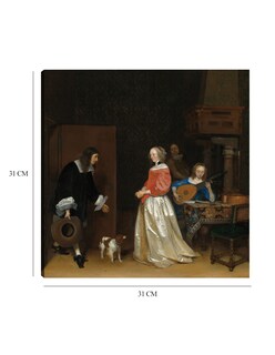 Foto 6 | Cuadro Decorativo - La Visita Del Pretendiente, C. 1658- Gerard Ter Borch The Younger - Fotografía - 31x31 - Fine Art T