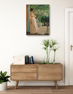 Foto 3 | Cuadro Decorativo - En Las Ventanas Francesas. La Esposa Del Artista- Laurits Andersen Ring - Fotografía - 28x36