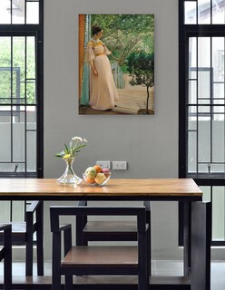 Foto 4 | Cuadro Decorativo - En Las Ventanas Francesas. La Esposa Del Artista- Laurits Andersen Ring - Fotografía - 28x36