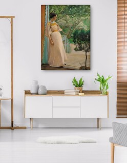 Foto 5 | Cuadro Decorativo - En Las Ventanas Francesas. La Esposa Del Artista- Laurits Andersen Ring - Fotografía - 28x36
