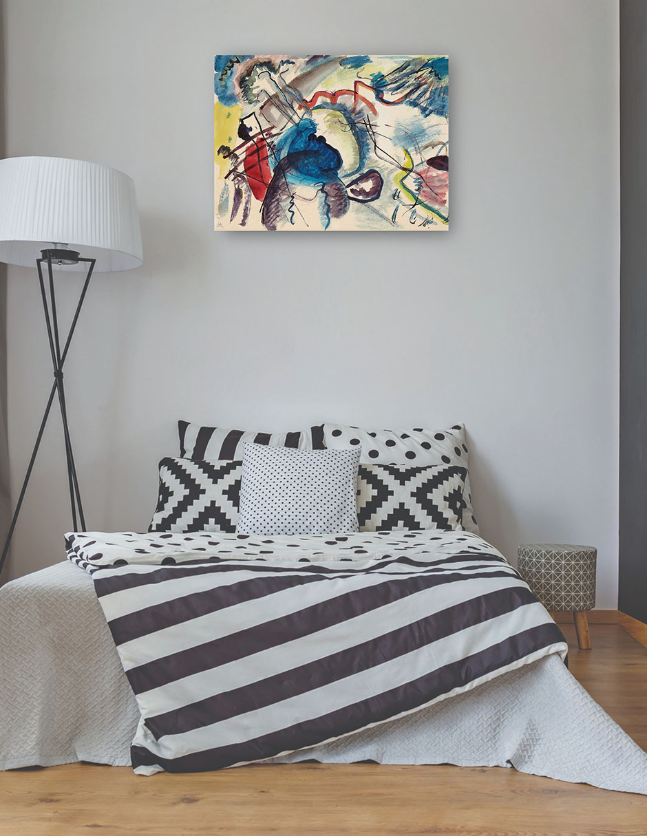 Foto 4 pulgar | Cuadro Decorativo - Borrador De &amp,#39,cuadro Con Borde Blanco&amp,#39, (1913)- Wassily Kandinsky - 77x102 - Fine Ar