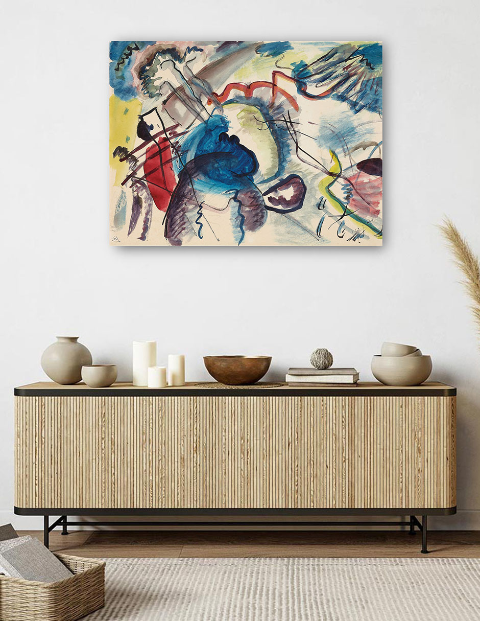 Foto 6 pulgar | Cuadro Decorativo - Borrador De &amp,#39,cuadro Con Borde Blanco&amp,#39, (1913)- Wassily Kandinsky - 77x102 - Fine Ar