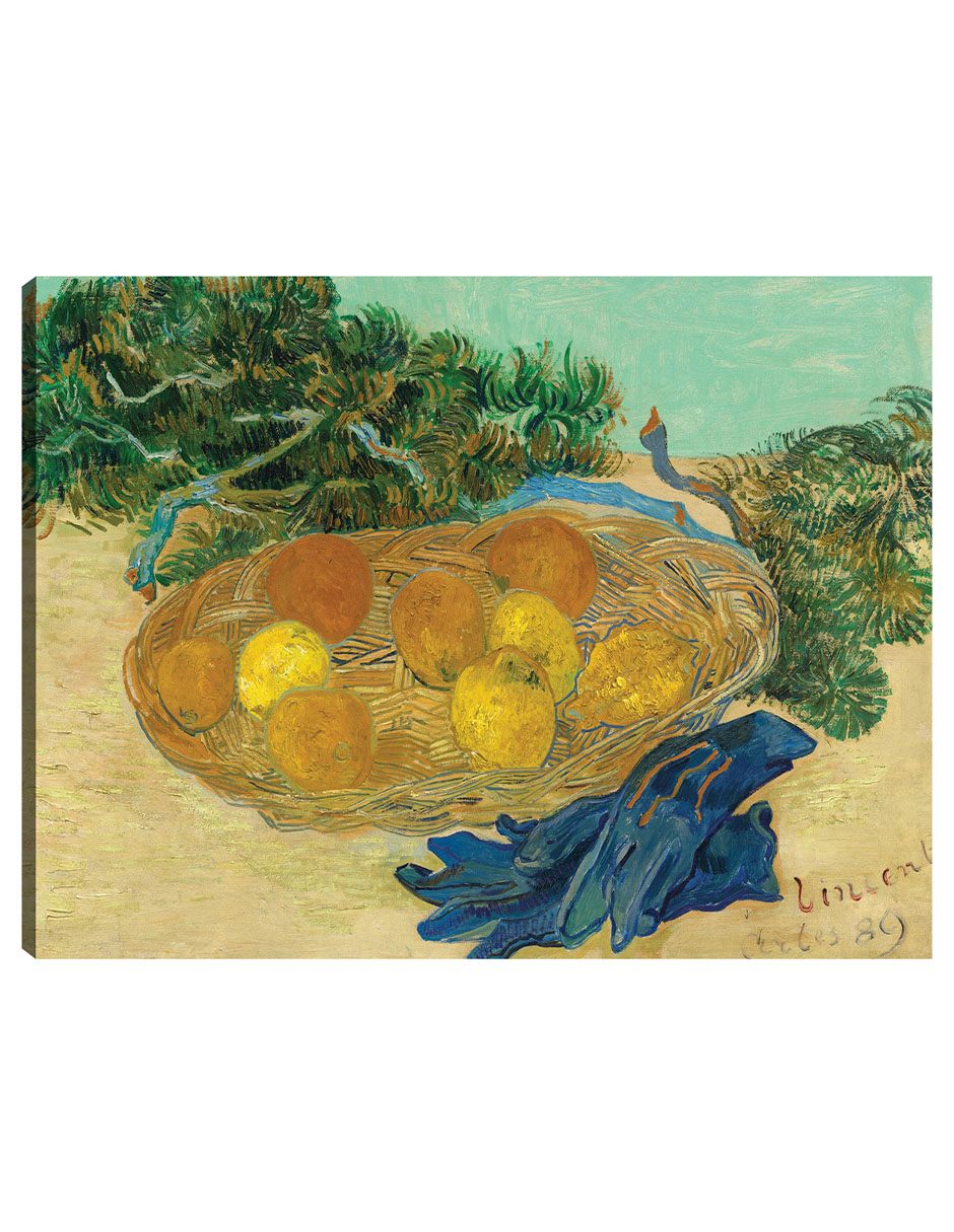 Foto 2 pulgar | Cuadro Decorativo - Bodegón De Naranjas Y Limones Con Guantes Azules- Vincent Van Gogh - Religión - 28x36 - Fine Art Tj