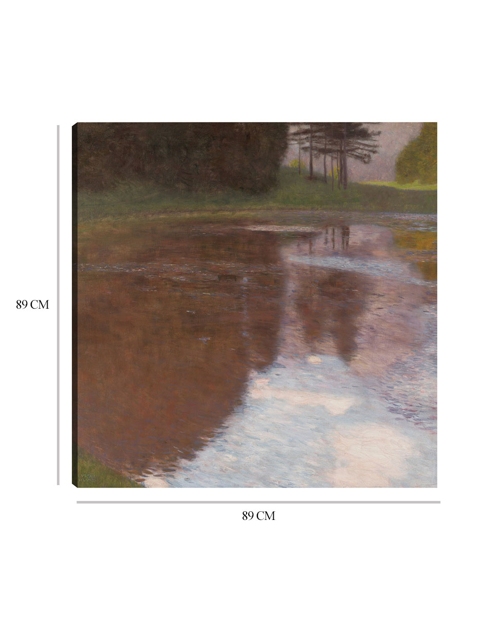 Foto 7 pulgar | Cuadro Decorativo - Estanque Tranquilo (egelsee Cerca De Golling, Salzburgo)- Gustav Klimt - Paisaje - 89x89 - Fine Ar