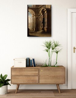 Foto 3 | Cuadro Decorativo - Vista Del Interior De Un Edificio.- Leonardo Coccorante - Ciudades - 69x92 - Impresión En L